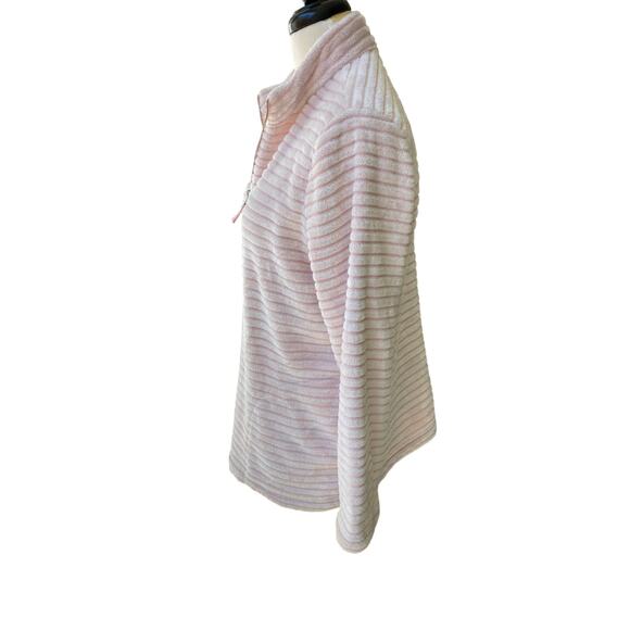 ❌❌ SOLD ❌❌ Weekends by Chico's Blush Ribbed Fuzzy Henley Sweater/Top Size 1 (M) - Picture 4 of 10